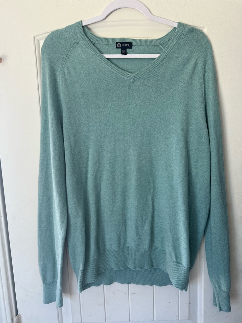 J. Crew Men’s Cotton Cashmere V-Neck Sweater  - Size M